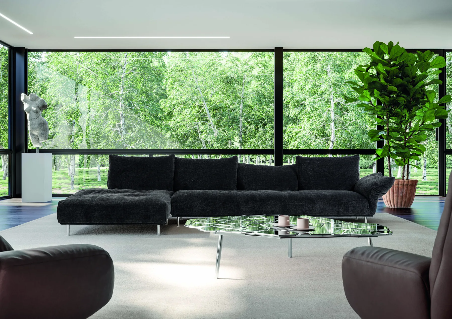 Edra Sofa als skulpturales Statement in einem kuratierten Wohnraum