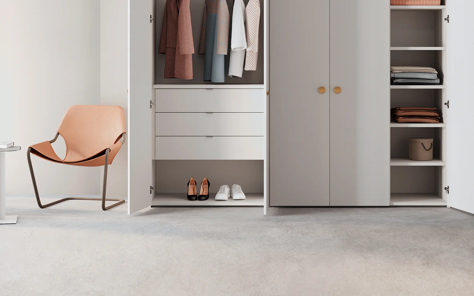 interlübke Möbel und Materialien im Raum
