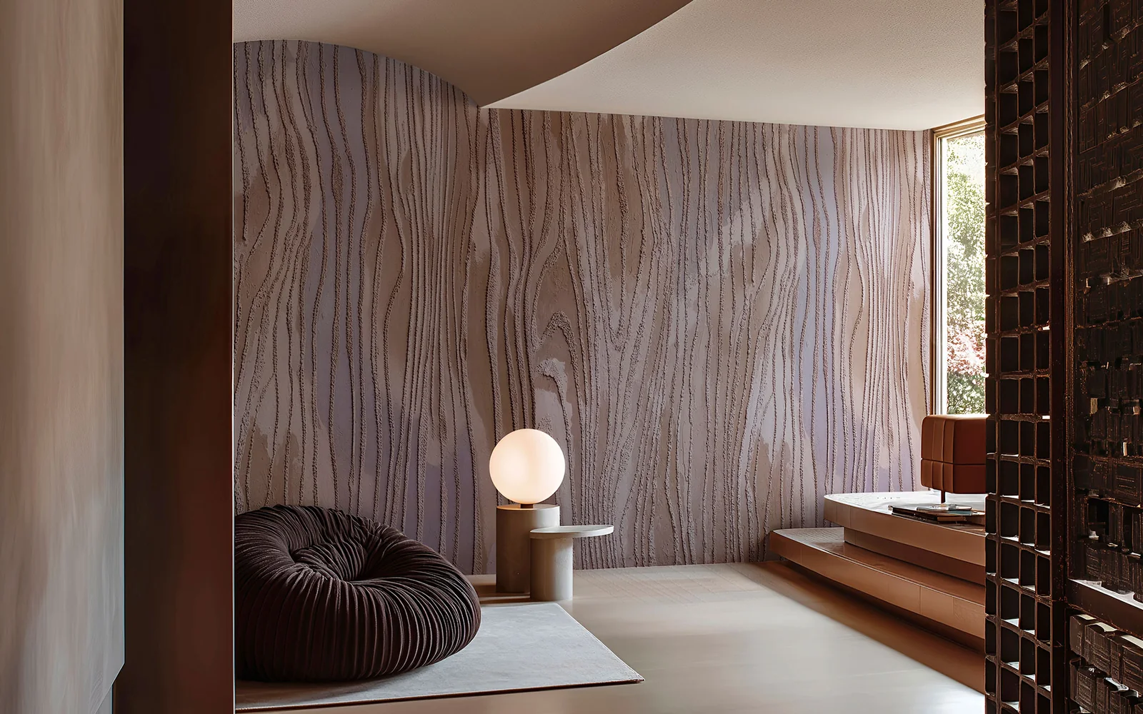 Wall&decò Möbel und Materialien im Raum
